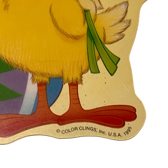 Vintage 90's Easter Chicks Egg Bunny Diecut Plastic Suction Cup Window Clings 3 - Picture 9 of 9